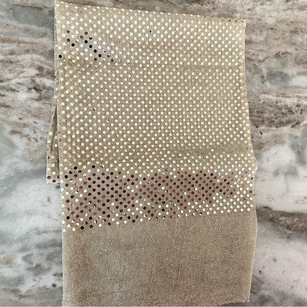Gold Sequin & Shimmer Sparkle Scarf /Headpiece / Waist Sash - Halloween Costume